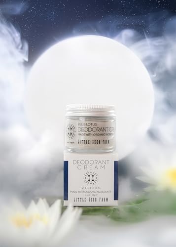 Little Seed Farm All Natural Deodorant Cream - Blue Lotus - Aluminum Free Deodorant for Women or Men, Net Wt. 2.4oz | 68g