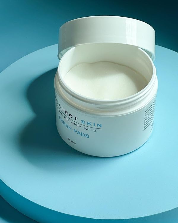 PERFECT SKIN BY CHRISTIE KIDD, PA-C | Fresh Pads – BHA Salicylic Acid Acne Treatment Pads with Niacinamide, Willow Bark & Witch Hazel – Reduces Blemishes, Tightens Pores, Brightens Skin - 60 Pads