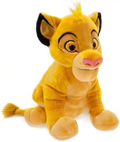 Disney Store Official Simba Medium Soft Toy for Kids, Cuddly Character with Fuzzy Texture and Embroidered Details, Furry Mane and Tail Tuft, Disney Plushy Suitable for All Ages.