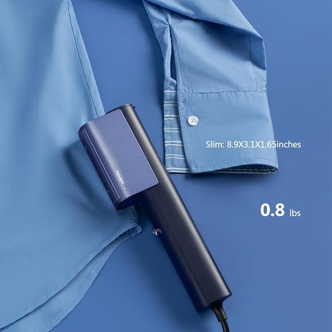 Nesugar G3 Steamer for Clothes Portable Travel Steamer, Fashion Handheld Garment Steamer, 0.75lbs Lightly, 15s Fast Heat-up, Light Mini Steam Iron for travel and home(navy blue)