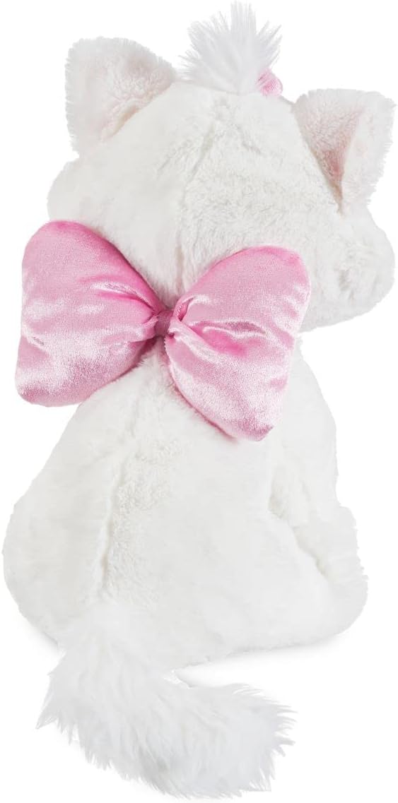 Disney Store Official Marie Medium Soft Toy for Kids, Cuddly Character with Fuzzy Texture and Embroidered Details, Pink Bow, Disney Plushy Suitable for All Ages.