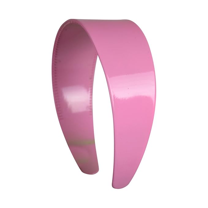 Motique Accessories Bubble Gum 2 Inch Hard Plastic Headband with Teeth Women and Girls wide Hair band