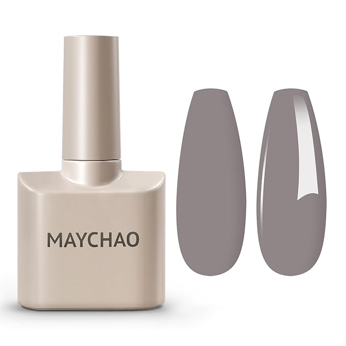 MAYCHAO 15ML Gel Nail Polish 1Pc Taupe Gel Polish Soak Off UV LED Nail Polish Nail Art Starter Manicure Salon DIY at Home, 0.5 OZ