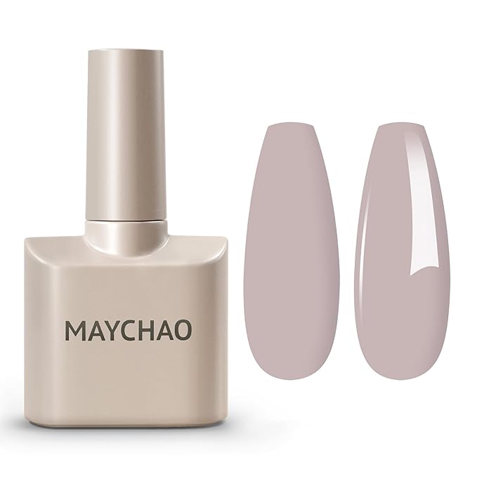 MAYCHAO 15ML Gel Nail Polish 1Pc Stone Beige Gel Polish Soak Off UV LED Nail Polish Nail Art Starter Manicure Salon DIY at Home, 0.5 OZ