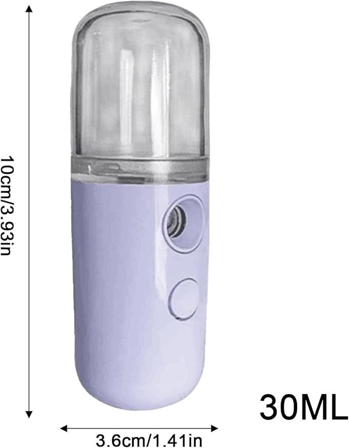 Face Mister, Handheld Humidifier, Pocket Mist Spray Machine, Nano Facial Steamer, with 30ml Water Tank, USB Rechargeable, for Women Girl Home Bedroom Use