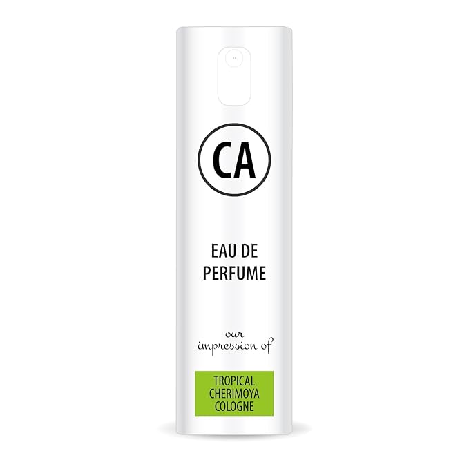 CA Perfume Impression of Tropical Cherimoya Cologne Unisex Eau De Parfum Floral Fruity Scent Long Lasting Unisex Fragrance Travel Size TSA Ready for Day and Night Wear 0.33 Fl Oz 10ml