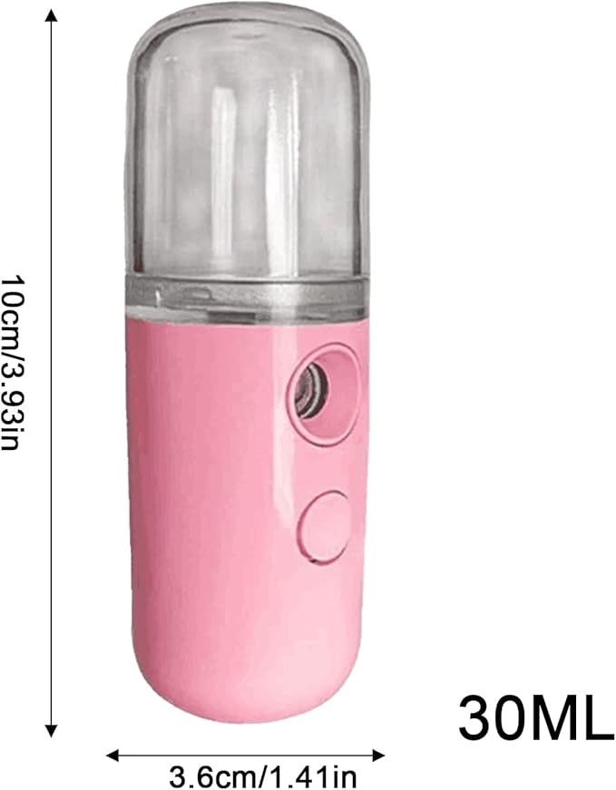 Face Mister, Handheld Humidifier, Pocket Mist Spray Machine, Nano Facial Steamer, with 30ml Water Tank, USB Rechargeable, for Women Girl Home Bedroom Use