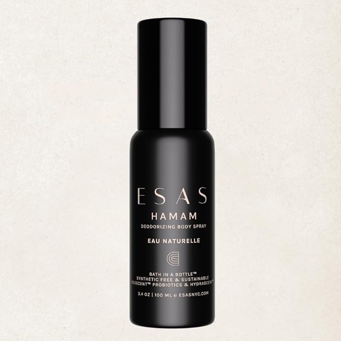 ESAS NYC Eau Naturelle Hamam - Organic Deodorant Body Spray - MADESAFE® - VANILLA | MUSKY | GOURMAND - 3.4 oz