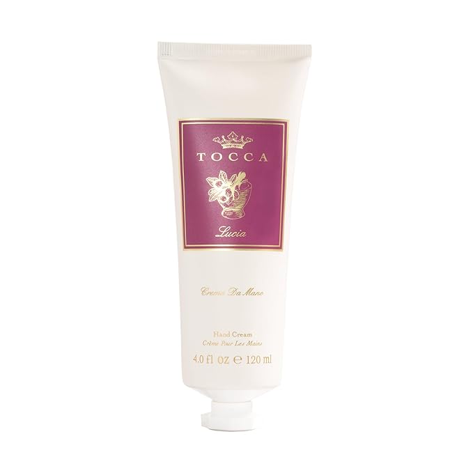 Tocca Crema de Mano Luxe, Lucia Hand Cream, 4 oz - Fresh Floral, Italian Lemon, Fig and Vetiver - Moisturizing, Quick Absorbing
