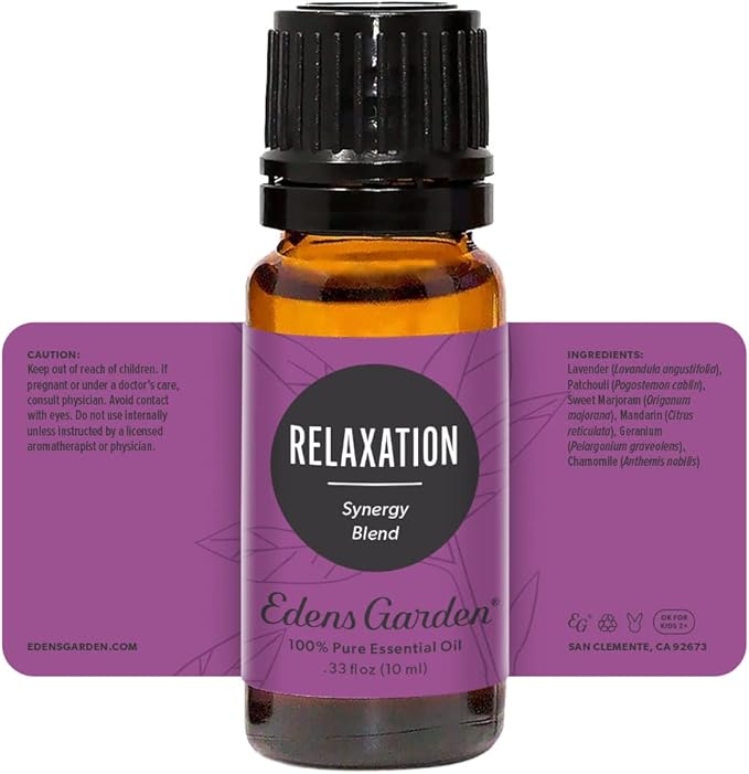 Edens Garden Relaxation Essential Oil Blend- 100% Pure Premium Grade, Undiluted, Natural, Therapeutic, Aromatherapy, The Best for Diffusing, Skin, Candle, Humidifiers 10 ml (.33 fl oz)