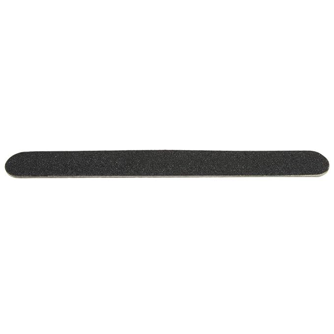 ForPro Professional Collection Wood Nail File, Black, 180/180 Grit, Double-Sided Manicure & Pedicure Nail Files, 7” L x .75“ W, Individually-Wrapped, 100-Count