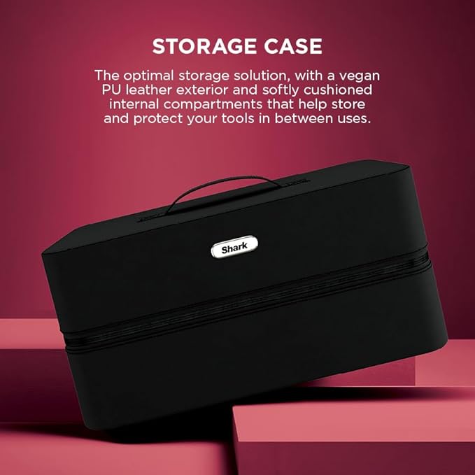 Shark FlexStyle Air Styling & Drying System, Powerful Hair Dryer Brush & Multi-Styler with Auto-Wrap Curlers, Diffuser, Paddle Brush, Round Brush, Concentrator Attachment, Black Cherry, HD457CR