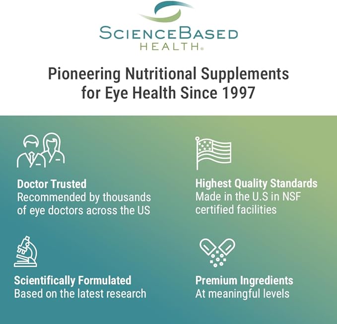 ScienceBased Health HydroEye Dry Eye Supplement – Clinically Tested Formula with GLA & Omega-3 – Supports a Healthy Tear Film for Lasting Eye Comfort – 120 Softgels