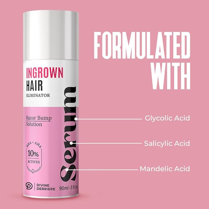 Razor Bump Stopper with Dark Spot Remover, Ingrown Hair Treatment for Bikini Area and Razor Bumps Treatment - Salicylic Acid After Shave Solution for Ingrown Hairs & Razor Burns