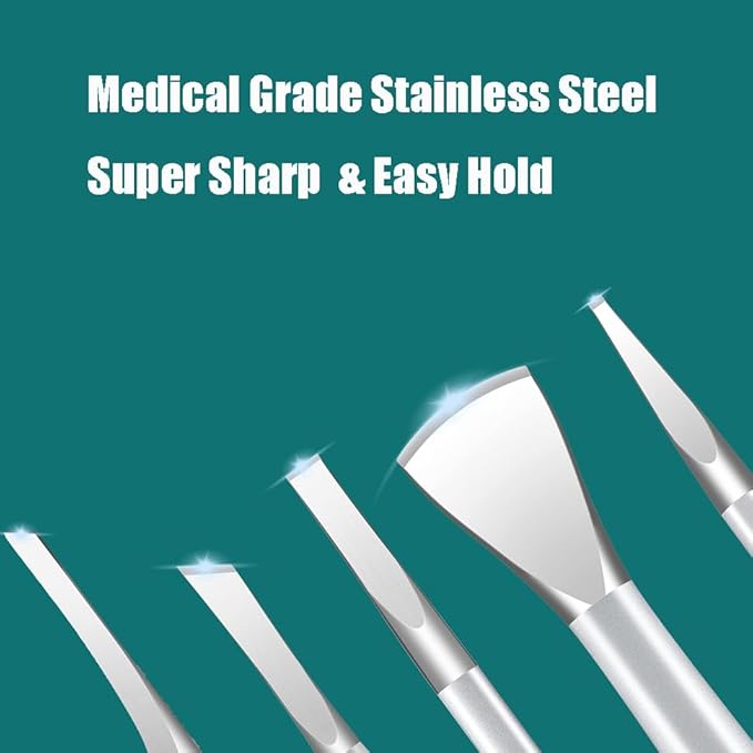 Manicure Set,Professional Pedicure Knife Set,Dead Skin Corn Foot Callus Remover Kit,Foot Care Tools for Travel or Home,Stainless Steel Foot File Rasp,Calluses Pusher (Set A)