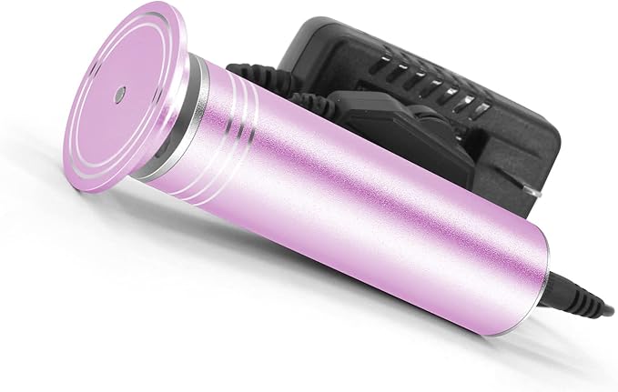 Upgraded Electric Foot Callus Remover 1200rpm, Professional Electric Foot File Sander Pedicure Tools for Dead Skin Cracked Heels, Adjustable Speed, 60 Replaceable Sandpaper Discs (FCR-2 Pink)