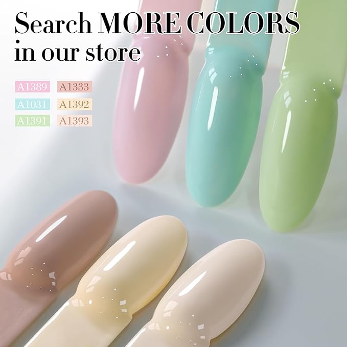 Double Rhythm 15ML Gel Nail Polish Pure Sheer Same Color Same Bottle Soak Off Gel Polish Art Manicure Salon DIY at Home for Women (Nude-A1333)