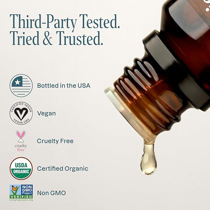 Cliganic Organic Lavender Essential Oil, 0.5oz - 100% Pure Natural Undiluted, for Aromatherapy Diffuser | Non-GMO Verified