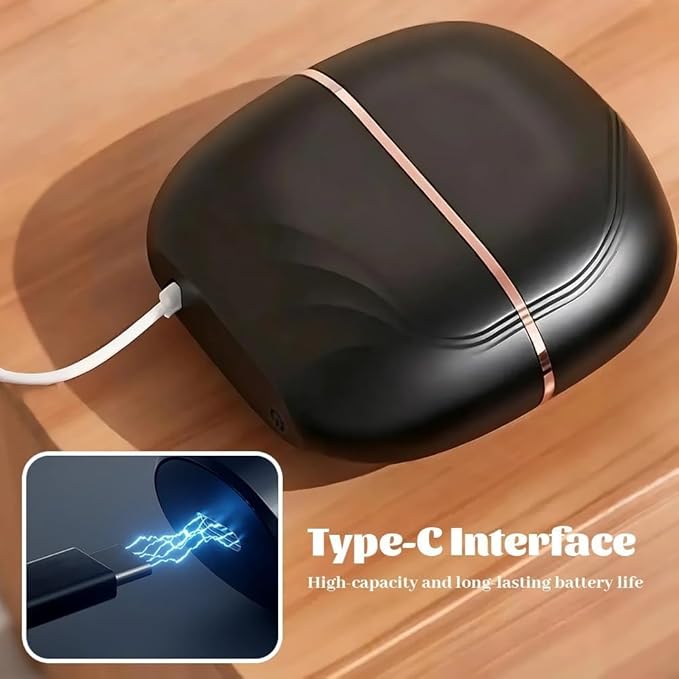 Mini Straightener - Rechargeable Portable Hair Straightener Brush, Fast Heating Hot Comb with Anti-Scald Shell, Lightweight & 3-Speed Temperature Control for Home & Travel Gift (Black)