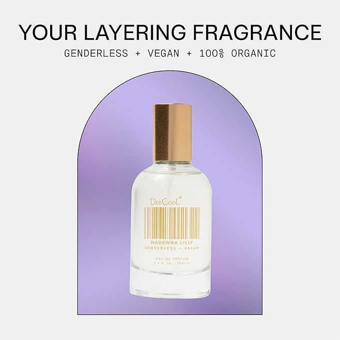 DedCool Eau de Parfum (Madonna Lilly - 1.7 fl oz) With Notes of Black Pepper, Sandalwood, Bergamot, Perfume for Men and Women, Luxury Fragrance, with Essential Oils, Non-Toxic, Fragrance For All