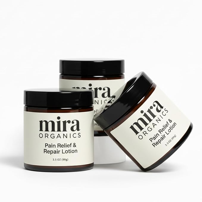 Mira Relief & Repair Lotion, Use natural plant ingredients, Daily nourishment for health. (Mira lotion - 1 Bottle) (mira organics cream - 1Pcs)