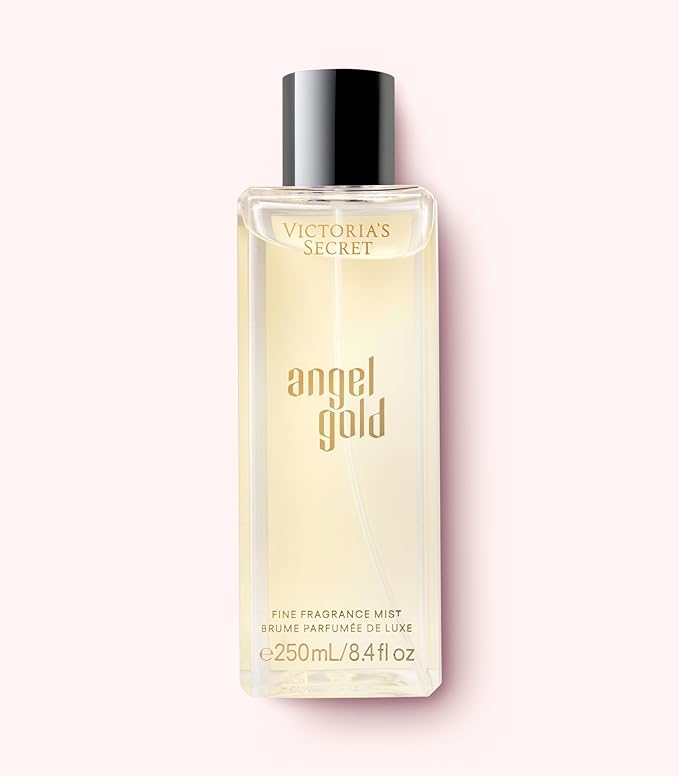 Victoria's Secret Angel Gold Fragrance Mist, Notes of Sparkling Bergamot, Gardenia & Musk, Body Spray for Women (8.4 oz)