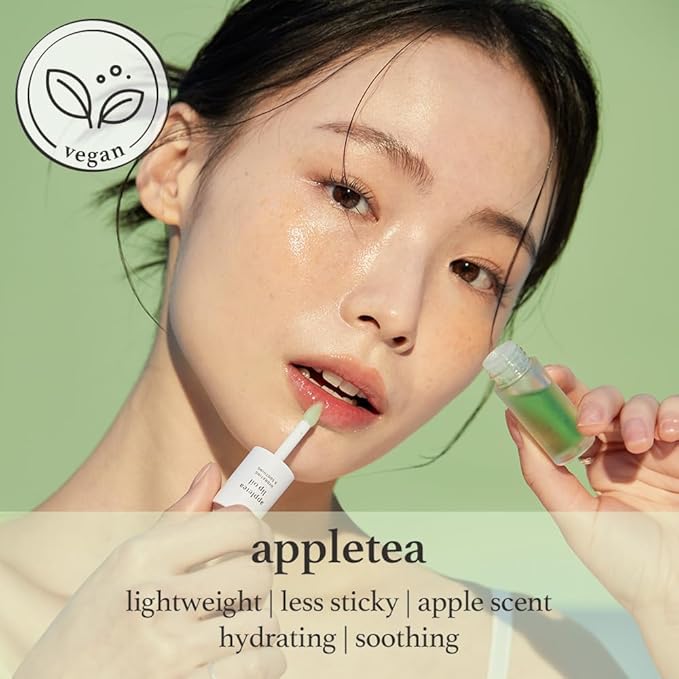 NOONI Korean Lip Oil - Appletea | Long-Lasting, Moisturizing, Plumping, Revitalizing for Dry Lips, Waterproof, No Peel Off, Hydrating, Stocking Stuffers, Tween Girls Trendy Stuff, 0.12 FL Oz