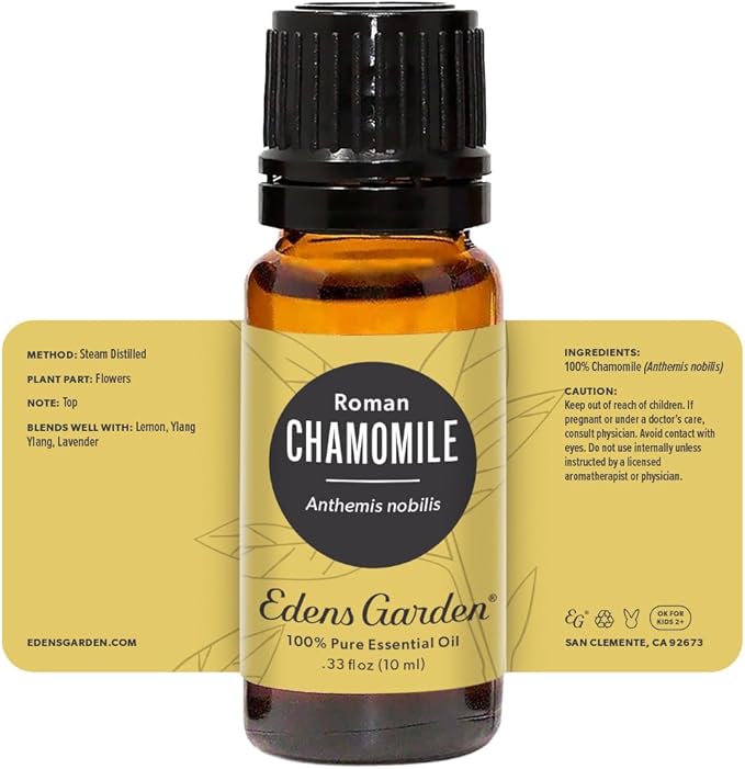 Edens Garden Chamomile- Roman Essential Oil- 100% Pure Premium Grade, Undiluted, Natural, Therapeutic, Aromatherapy, The Best for Diffuser, Face, Humidifiers, Kid Safe 10 ml (.33 fl oz)