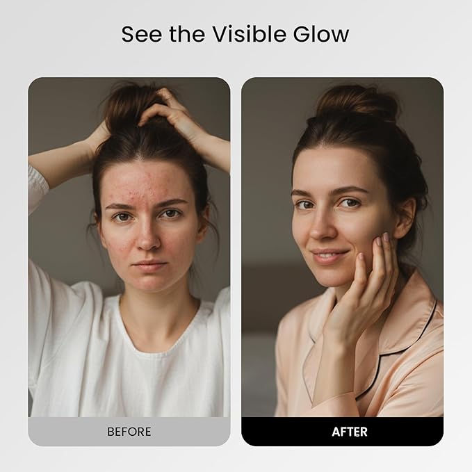 LED Light Therapy Mask for Face, 4 Modes LED Face Mask Light Therapy with 850nm Near-Infrared, 400 LEDs, Rechargeable, Portable Anti-Aging Device (Onyx Black)