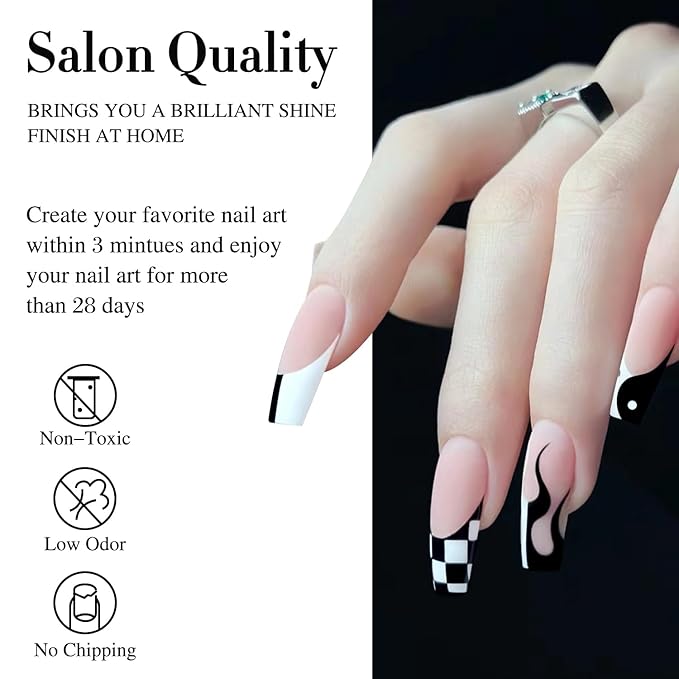 Double Rhythm 15ML Gel Nail Polish Pure Sheer Same Color Same Bottle Soak Off Gel Polish Art Manicure Salon DIY at Home for Women (Black-A1015)
