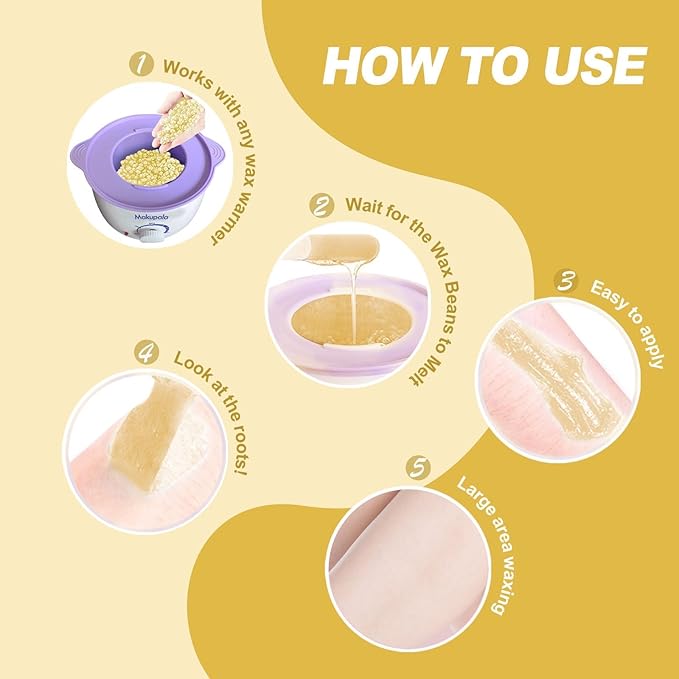 3lb Hard Wax Beads Bulk, Hypoallergenic Brazilian Waxing Bead, Unscented Sensitive Skin Stripless Wax Pellets, Coarse & Fine Hair Removal Wax Refill for Body, Face, Bikini Line, Underarm, Chest, Legs