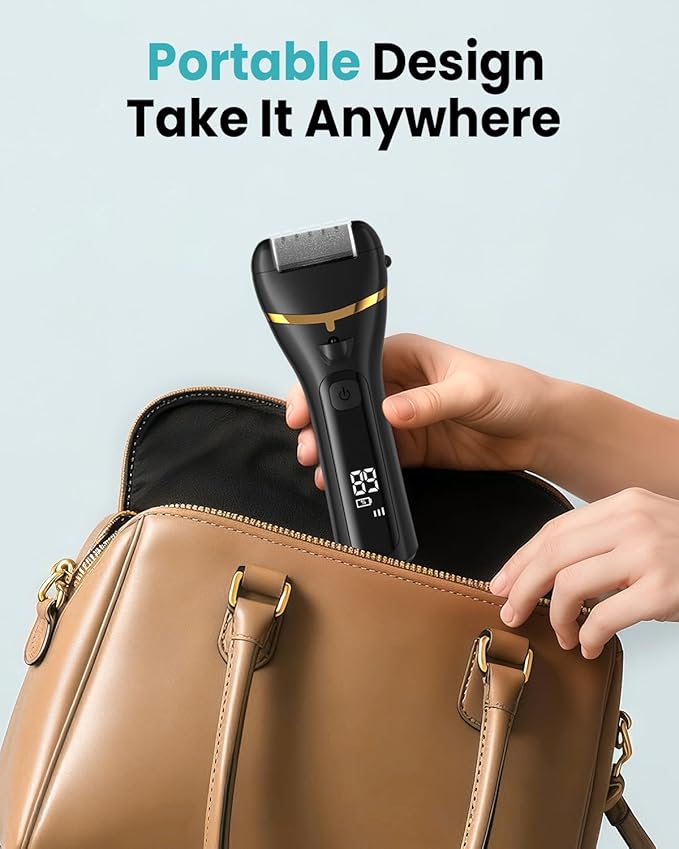 Electric Foot Callus Remover with 10000 RPM Motor and 3-Speed Settings, Foot Scraper Kit for Women’s Home Pedicure Foot File with Type-C Charging