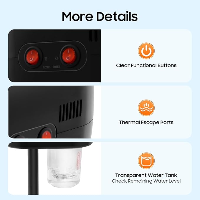 Professional Facial Steamer Mist Face Steamer Stand Ozone Facial Machine with Wheels Professional Skin Care Equipment for Shaving & Skin Care, Barbershop, Salon, Spa Use (Black)