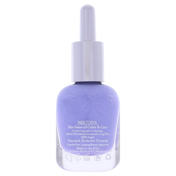 Nailtopia Bio-Sourced, Chip-Free Nail Lacquer - Fast Dry Nail Polish - Superfood-Infused - Natural Nail Polish - Keep It 100-0.41 oz