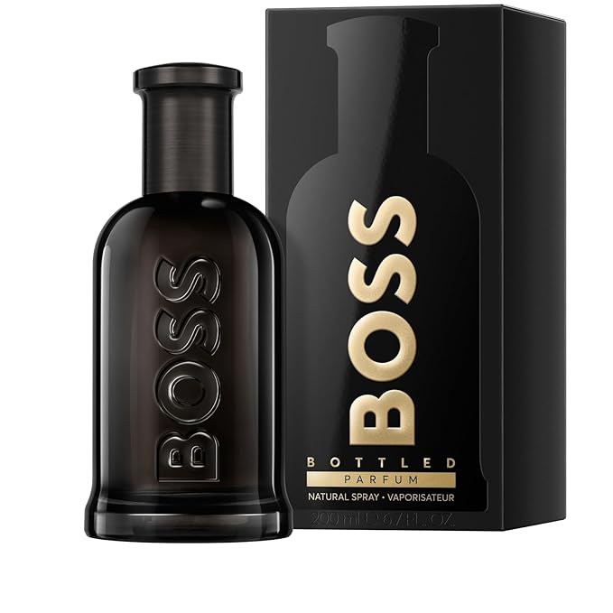 Hugo Boss Bottled Parfum – Woody Ambery Men's Cologne – With Notes of Leather, Orris & Wood – Luxury Perfumes for Men – Long Lasting Fragrance