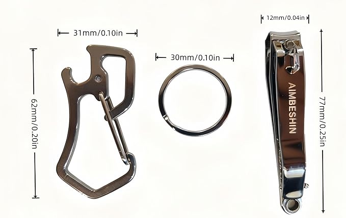 Nail Clippers Trimmers Portable Keychain Pedicure Tools for Feet Fingernail Toenail Manicure Grooming Kit Cuticle Cutter Scissors Set for Men Women Seniors Adult Travel Essentials