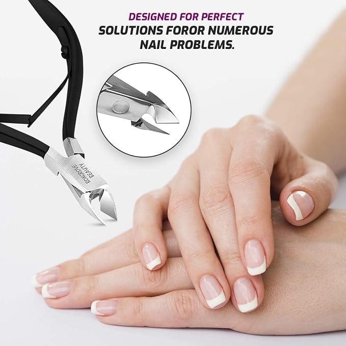 Professional Cuticle Cutter & Pusher Trimmer Manicure Tools with Double Spring – Perfect Nail Care Tool for Manicure & Pedicure Beauty at Home/Spa/Saloon