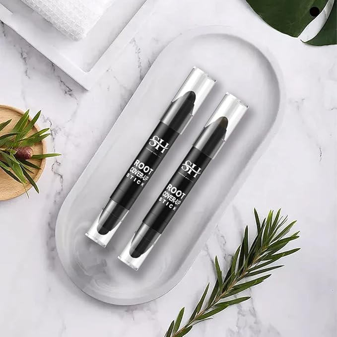 gowwim Root Touch Up Dark Brown, Quick Stick Instant Concealer for Roots and Grays (Black)