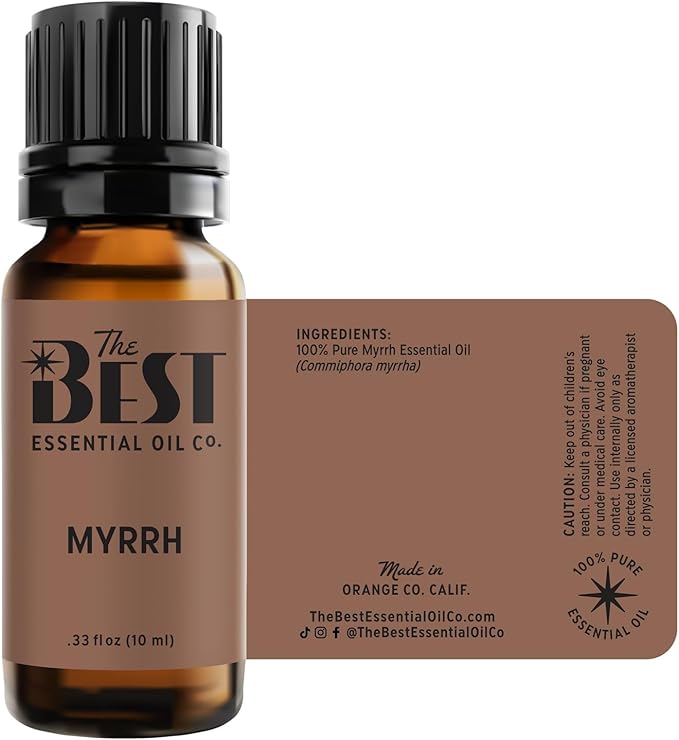 The Best Myrrh Essential Oil Premium Grade- 100% Pure & Natural for Aromatherapy, Diffuser, Spa, Massage, Air Freshener- 10 ml (.33 fl oz)