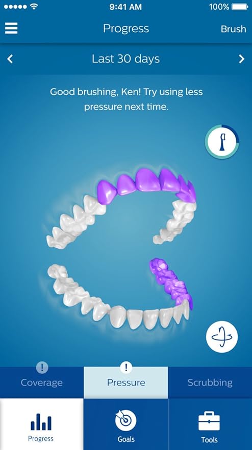 Philips Sonicare DiamondClean Smart 9750 Rechargeable Electric Power Toothbrush, Lunar Blue, HX9954/56