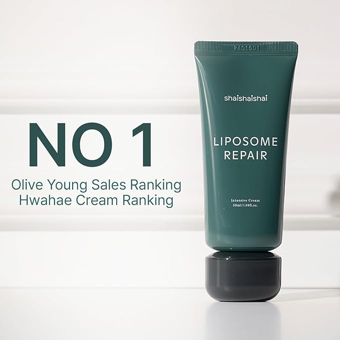 shaishaishai LIPOSOME REPAIR MILKY Cream, 72HR Intensive Hydration, Skin Barrier Repair with Urea 6%, Face Moisturizer, Collagen Boost, Korean Skincare, 1.69 fl oz