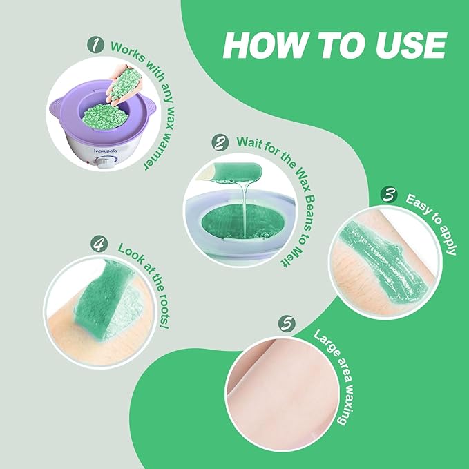 Hard Wax Beads Bulk, 3lb Unscented Stripless Spa Wax Beans for Brazilian Waxing, Bikini, Body, Back, Chest, Leg, Armpit, Face, Wax Beads for Sensitive Skin Coarse Hair Removal from Root