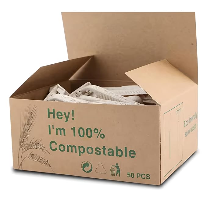 Disposable Razors Bulk for Men & Women โ Twin Blade Unisex Shavers โ Eco-Friendly, Biodegradable, Non-Toxic, Made from Recycled Wheat Straw 200 Count (Pack of 4)