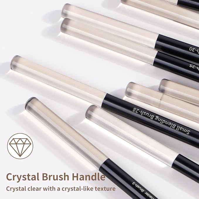 MAANGE 20 PCS Makeup Brush Set with Bag, Double-ended Kabuki Brush Foundation Contour Brush for Liquid Powder Concealer Eye Shadows Cream Cosmetics Blending Blush Face Makeup Tools with Case (Black)