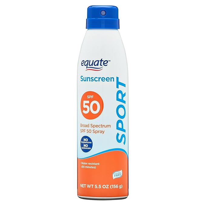Equate Sunscreen SPF 50- Sport Broad Spectrum Spray (pack of 1), Set By Basket Goods