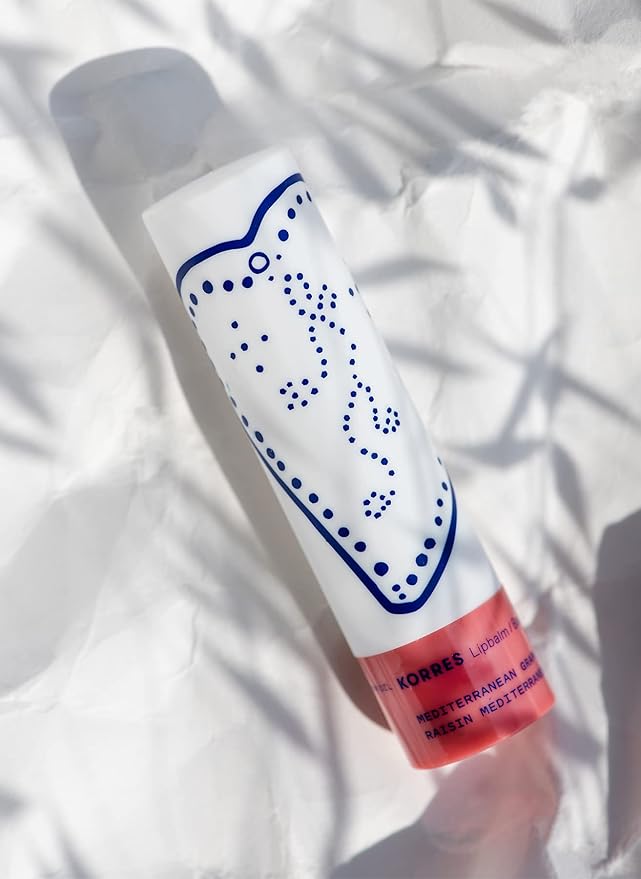 KORRES Lip Butter Stick Mediterranean Grape Hydrating Lip Balm with Greek Hypericum Balsam Oil, Moisturizing & Subtle Tint for Soft Lips, Lip Care for Women & Men, 0.17 oz, Stocking Stuffer