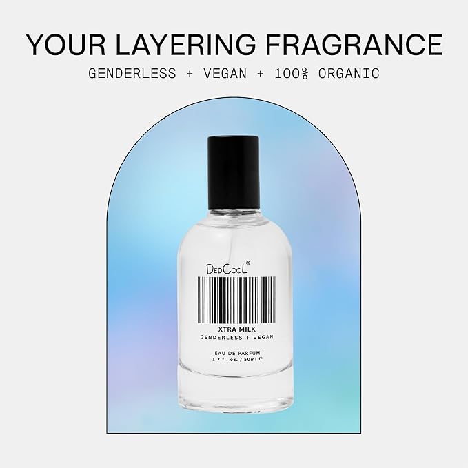 DedCool Eau de Parfum | Xtra Milk | Genderless Luxury Fragrance with Bergamot, White Musk & Amber | Non-Toxic, Vegan | Long-Lasting Perfume for Men & Women | Clean, Sophisticated Aroma | 1.7 fl oz