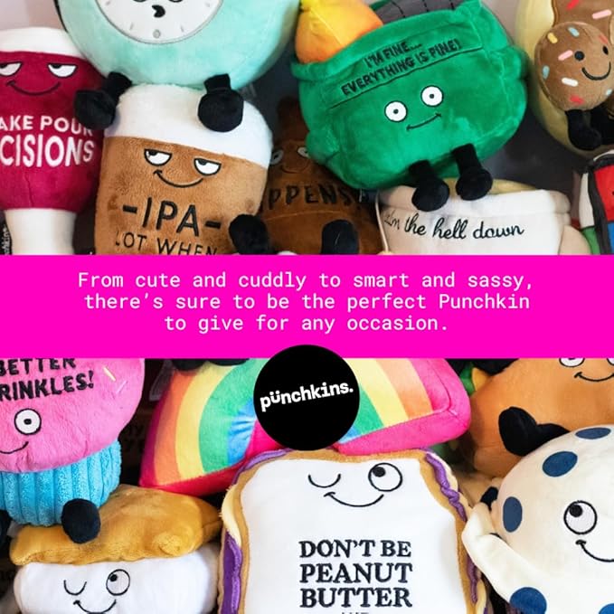 Punchkins Mushroom Plushie - I'm A Fungi Punny Mushroom Plush, Gift for Food Lovers, Cute Food Plush Toy for Gifting