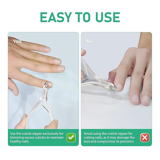 Professional Cuticle Trimmer Nail Cuticle Cutter Stainless Steel Cuticle Nippers with Sharp Blades of Cuticle Remover Clippers Manicure Tools Double Spring for Nail Care Pedicure Nail Tools (Black)