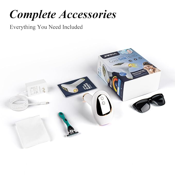 Hair Removal with Cooling, Painless IPL Hair Removal Device for Women and Men, at-home Hair Remover for Armpits, Legs, Face, and Bikini Line